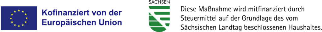 EFRE Logo und modernes Sachsen Logo